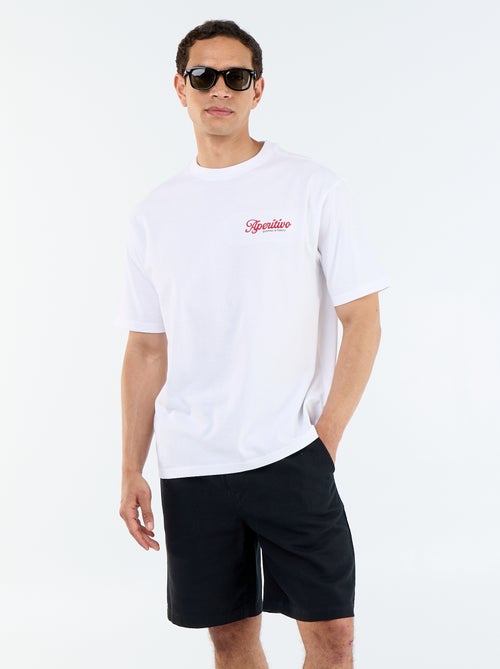 Bermuda en molleton léger avec cordons de serrage - Kiabi