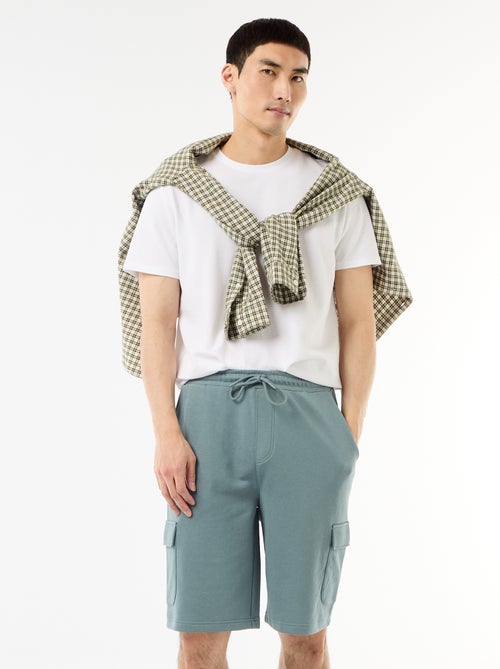 Bermuda en molleton léger avec poches à rabat - Kiabi