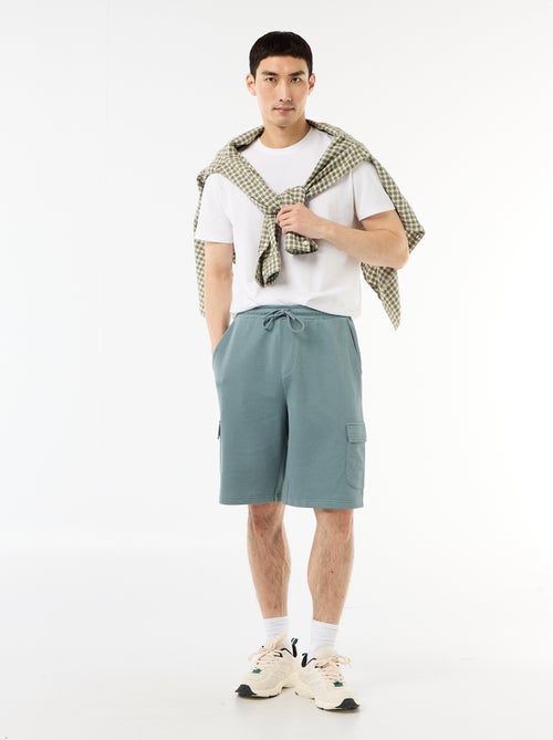 Bermuda en molleton léger avec poches à rabat - Kiabi