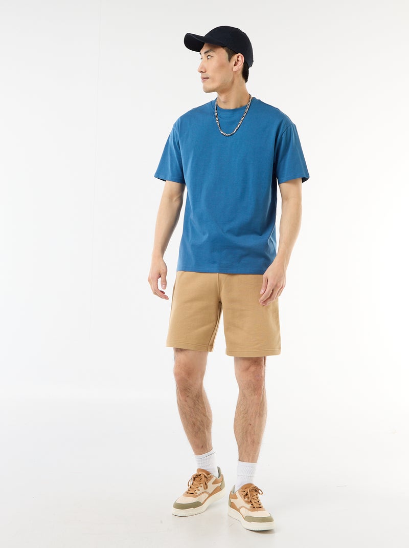 Bermuda en molleton léger Beige - Kiabi