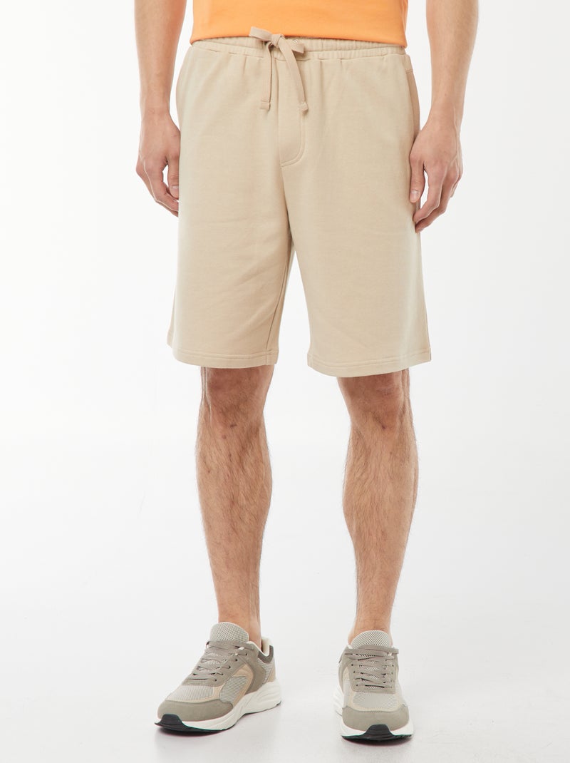 Bermuda en molleton léger Beige - Kiabi