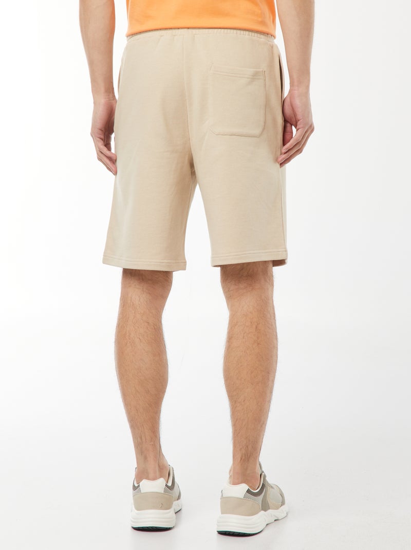 Bermuda en molleton léger Beige - Kiabi