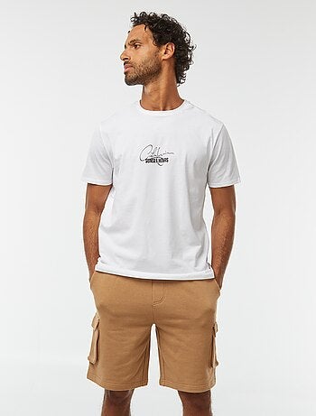 Bermuda en molleton léger multipoches