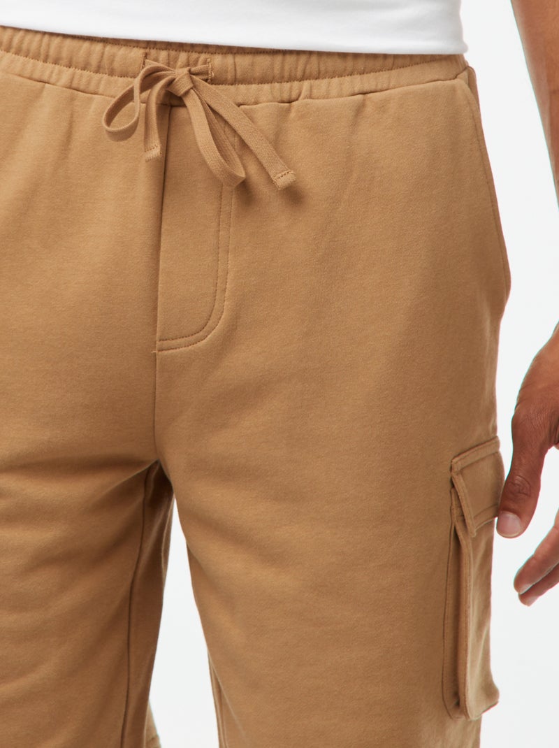 Bermuda en molleton léger multipoches Beige - Kiabi