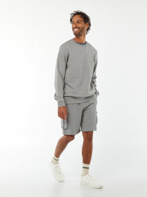 Bermuda en molleton léger multipoches - Kiabi