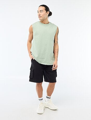 Bermuda en molleton léger multipoches