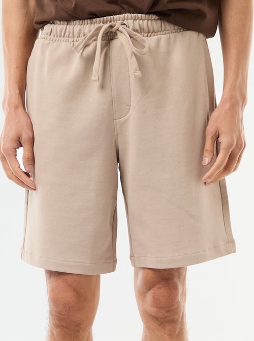 Bermuda en molleton léger uni - Kiabi