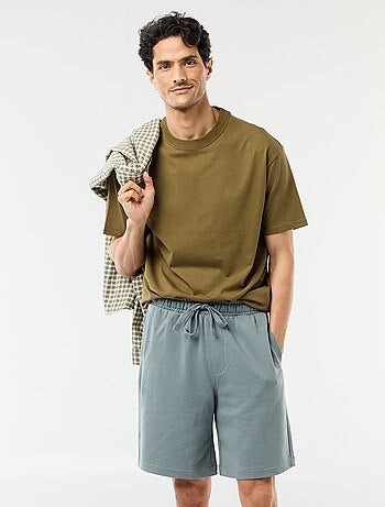 Bermuda en molleton léger uni