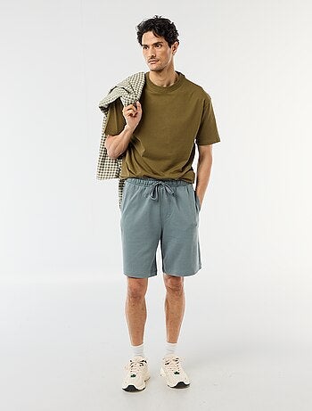 Bermuda en molleton léger uni