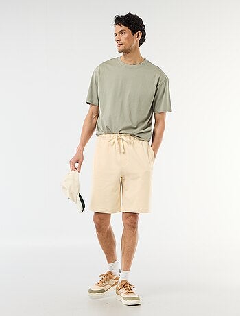 Bermuda en molleton léger uni