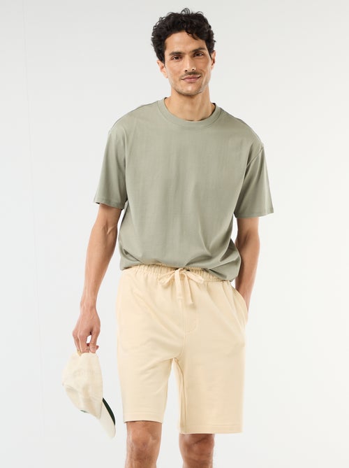 Bermuda en molleton léger uni - Kiabi