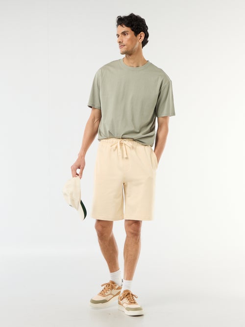 Bermuda en molleton léger uni - Kiabi