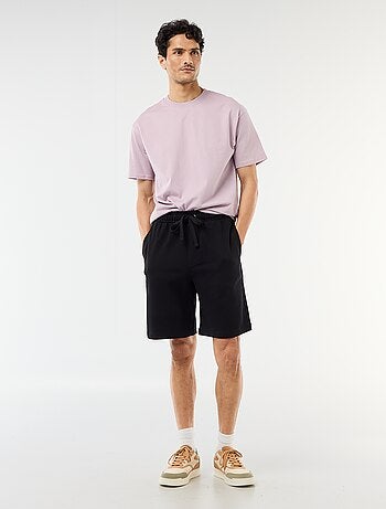 Bermuda en molleton léger uni