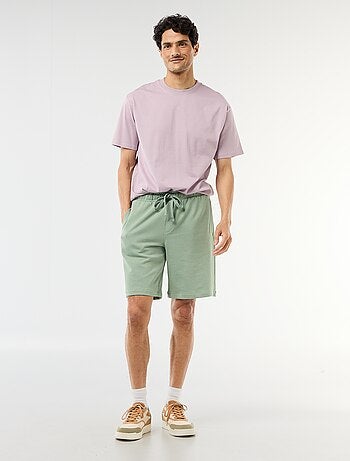 Bermuda en molleton léger uni