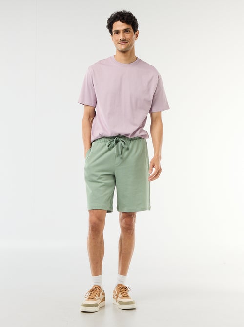 Bermuda en molleton léger uni - Kiabi
