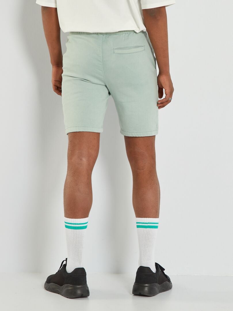 Bermuda en molleton uni Bleu - Kiabi