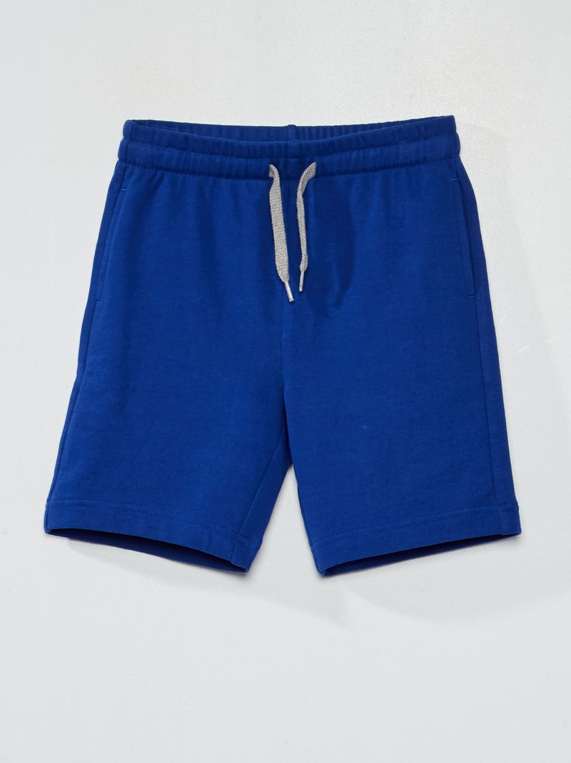 Bermuda en molleton uni bleu - Kiabi