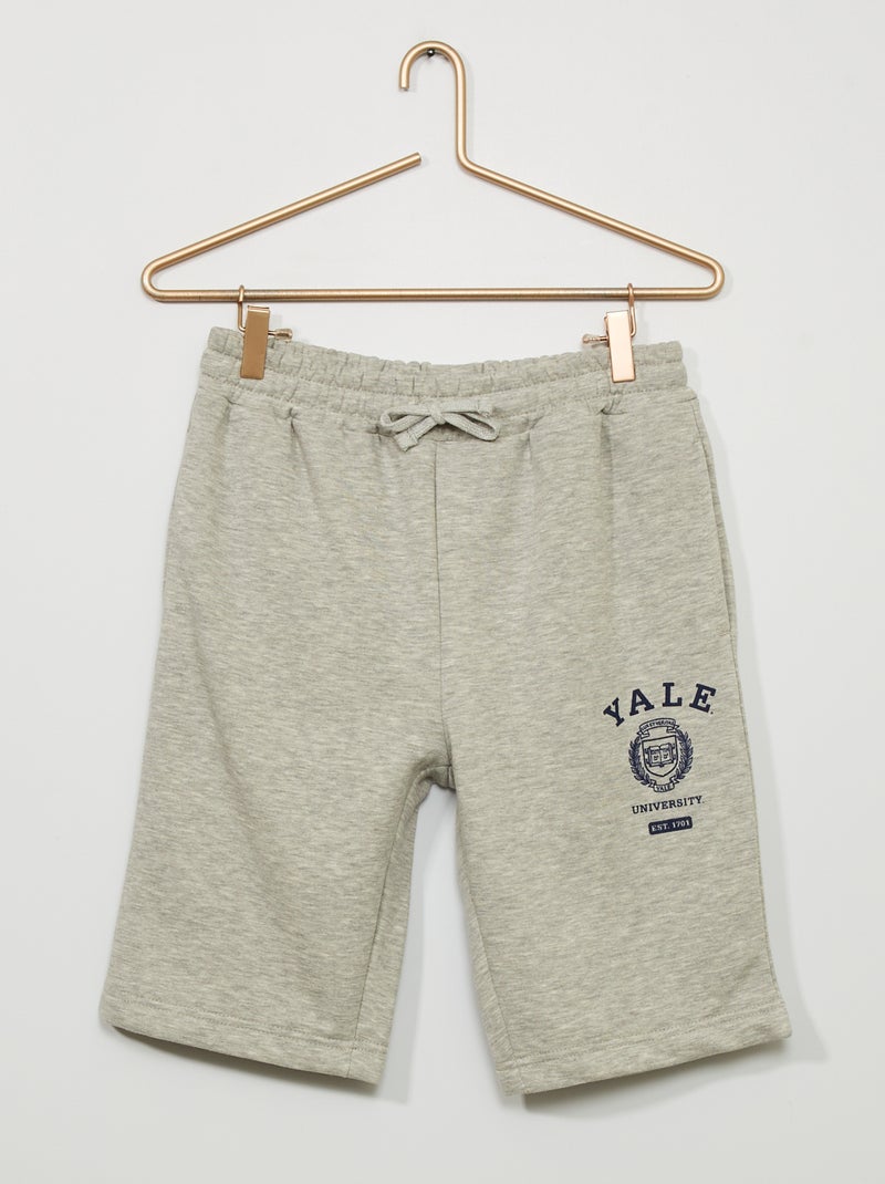 Bermuda en molleton 'Yale' Gris - Kiabi