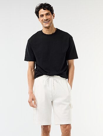 Bermuda en piqué de coton multipoches