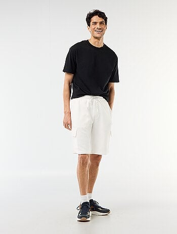 Bermuda en piqué de coton multipoches