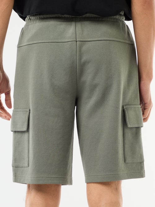 Bermuda en piqué de coton multipoches - Kiabi