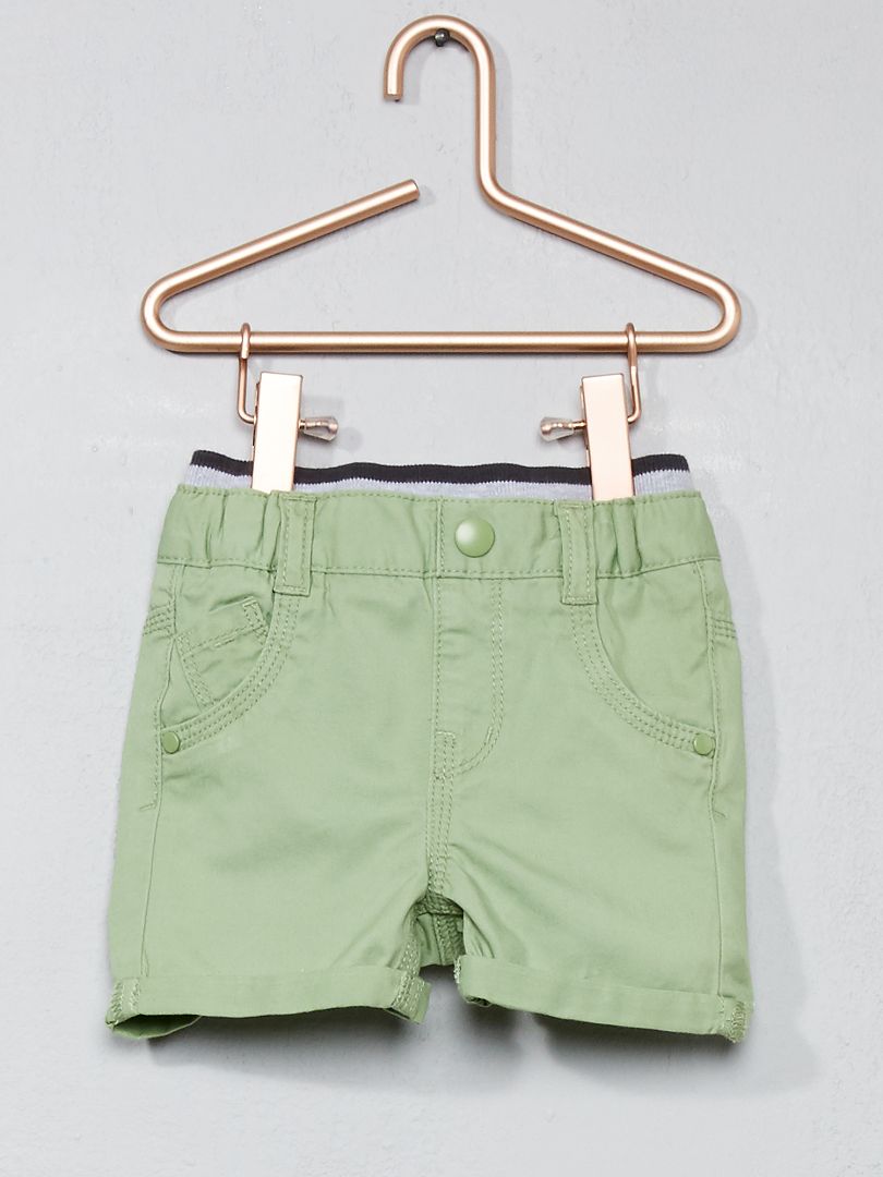 Bermuda en pur coton vert - Kiabi