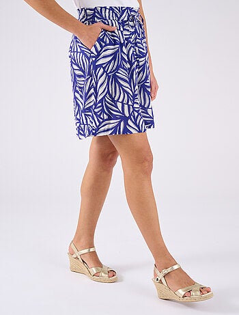 Bermuda en tissu créponné pure viscose - Damart