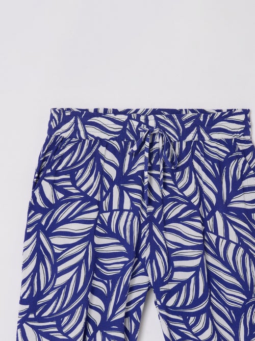 Bermuda en tissu créponné pure viscose - Damart - Kiabi