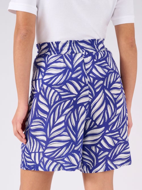 Bermuda en tissu créponné pure viscose - Damart - Kiabi