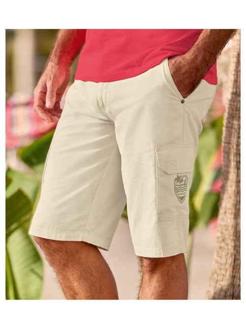 Bermuda en Toile 2 poches Cargo   - ATLAS FOR MEN - Kiabi