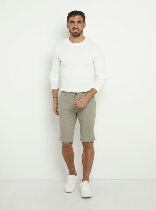 Bermuda en toile de coton extensible - AFIBEL - Kiabi