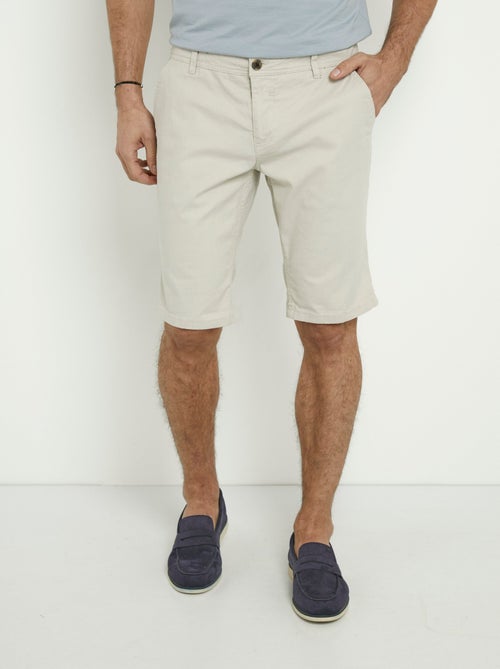 Bermuda en toile de coton extensible - AFIBEL - Kiabi