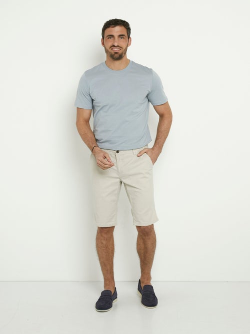 Bermuda en toile de coton extensible - AFIBEL - Kiabi