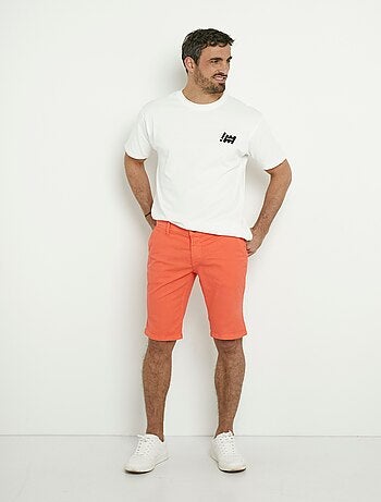 Bermuda en toile de coton extensible
