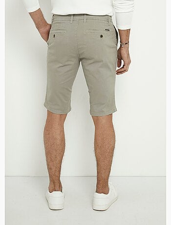 Bermuda en toile de coton extensible