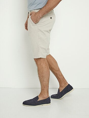 Bermuda en toile de coton extensible
