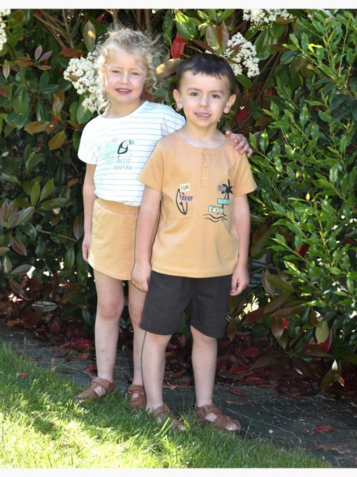 Bermuda en toile nattée Rapha - Kiabi