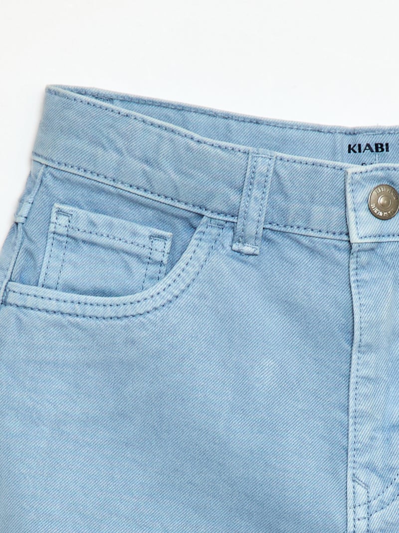 Bermuda en twill 5 poches Bleu - Kiabi