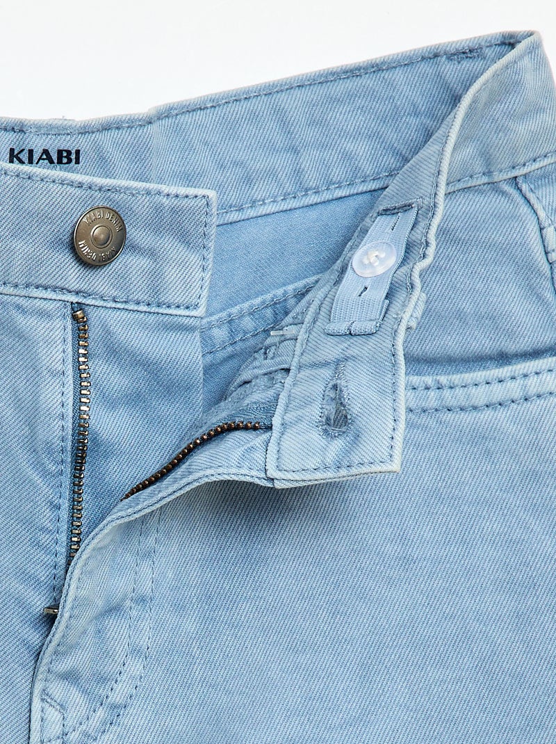 Bermuda en twill 5 poches Bleu - Kiabi