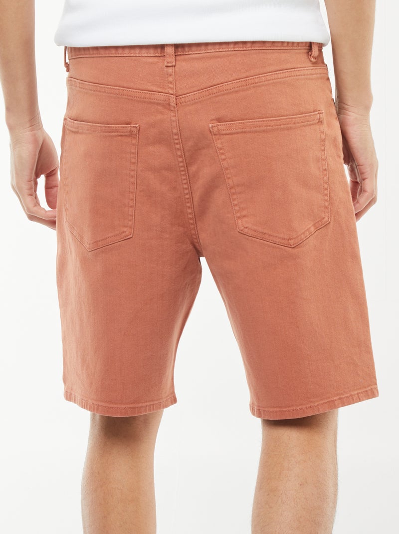 Bermuda en twill à 5 poches Rouge - Kiabi