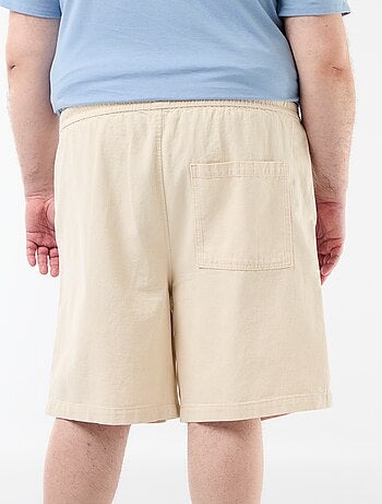 Bermuda en twill avec cordons de serrage