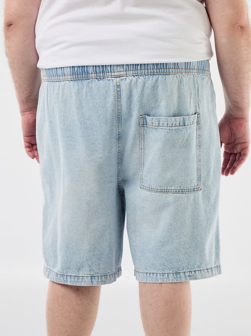 Bermuda en twill avec cordons de serrage - Kiabi