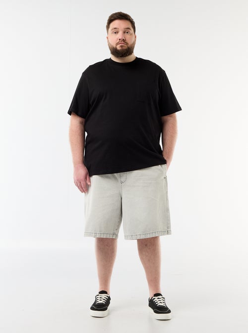 Bermuda en twill avec cordons de serrage - Kiabi