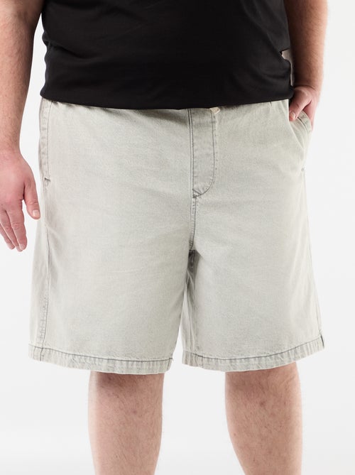 Bermuda en twill avec cordons de serrage - Kiabi