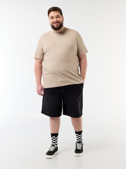 Bermuda en twill avec cordons de serrage - Kiabi