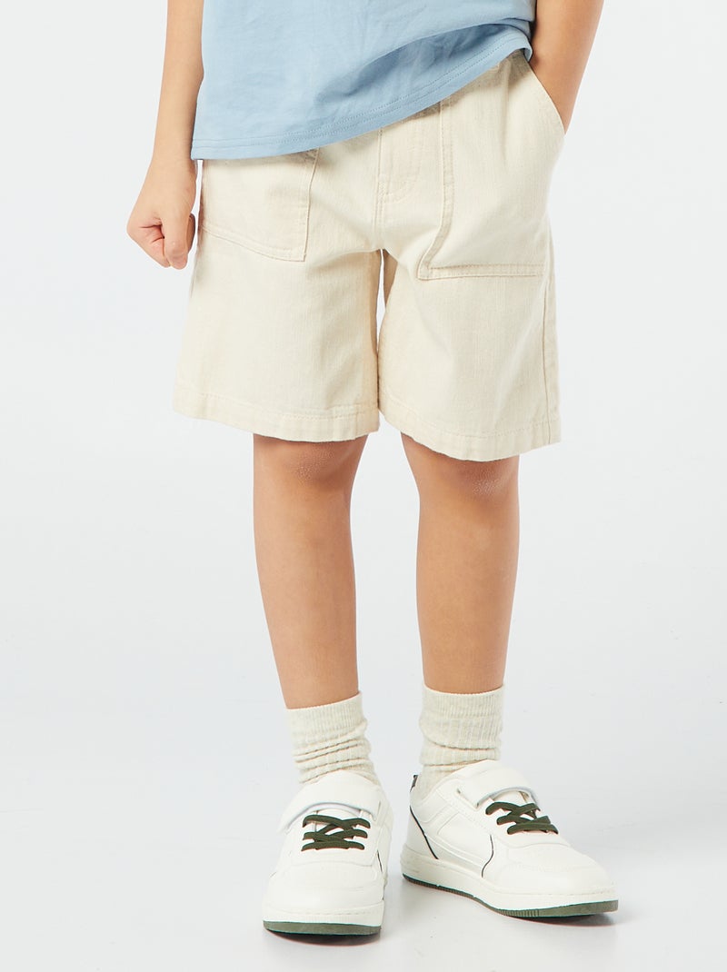 Bermuda en twill BLANC - Kiabi
