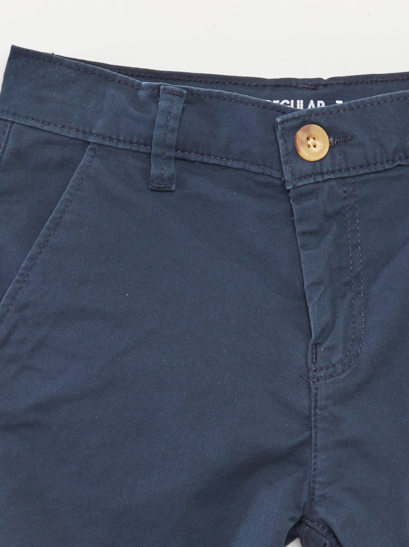 Bermuda en twill BLEU - Kiabi