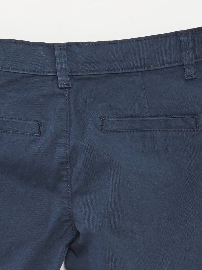 Bermuda en twill BLEU - Kiabi