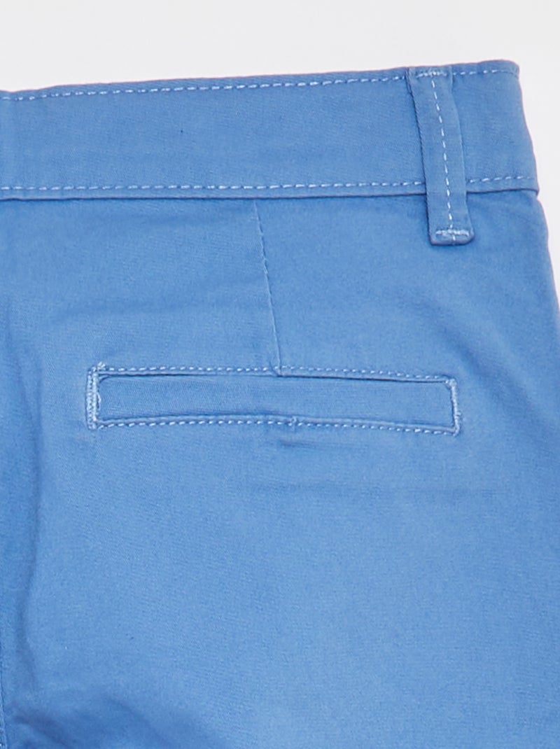 Bermuda en twill bleu - Kiabi