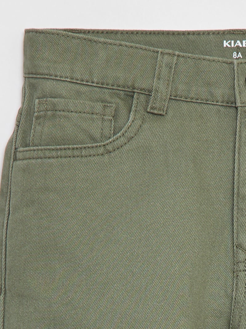 Bermuda en twill coupe loose VERT - Kiabi